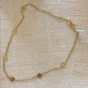 NWT Tory Burch 18” Delicate Gold Logo Necklace